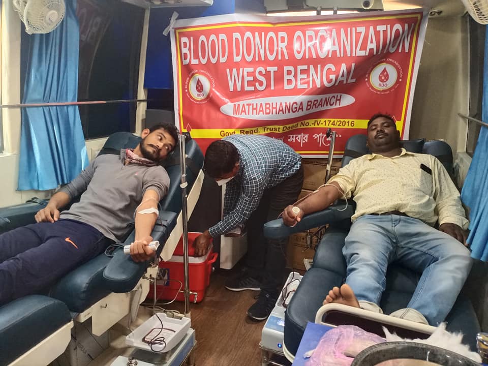 Blood Donation Camp (07.02.2021Sunday) at MATHABHANGA POLICE STATION (Traffic Police)